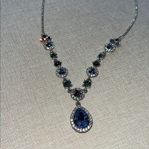Givenchy Silver and Blue Necklace
